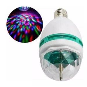Lampara giratoria leds RGB efectos 220v E27 Bajo consumo