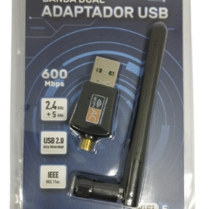 Adaptador USB WiFi Dual Band 600 Mbps con Antena